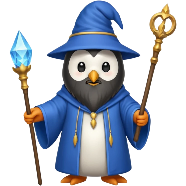 Penguin Wizard emoji