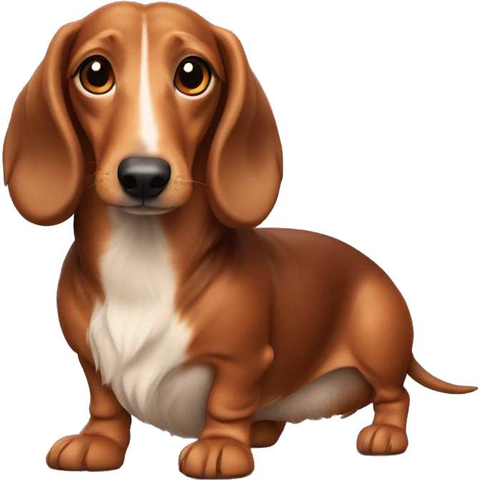long haired weiner dog  emoji