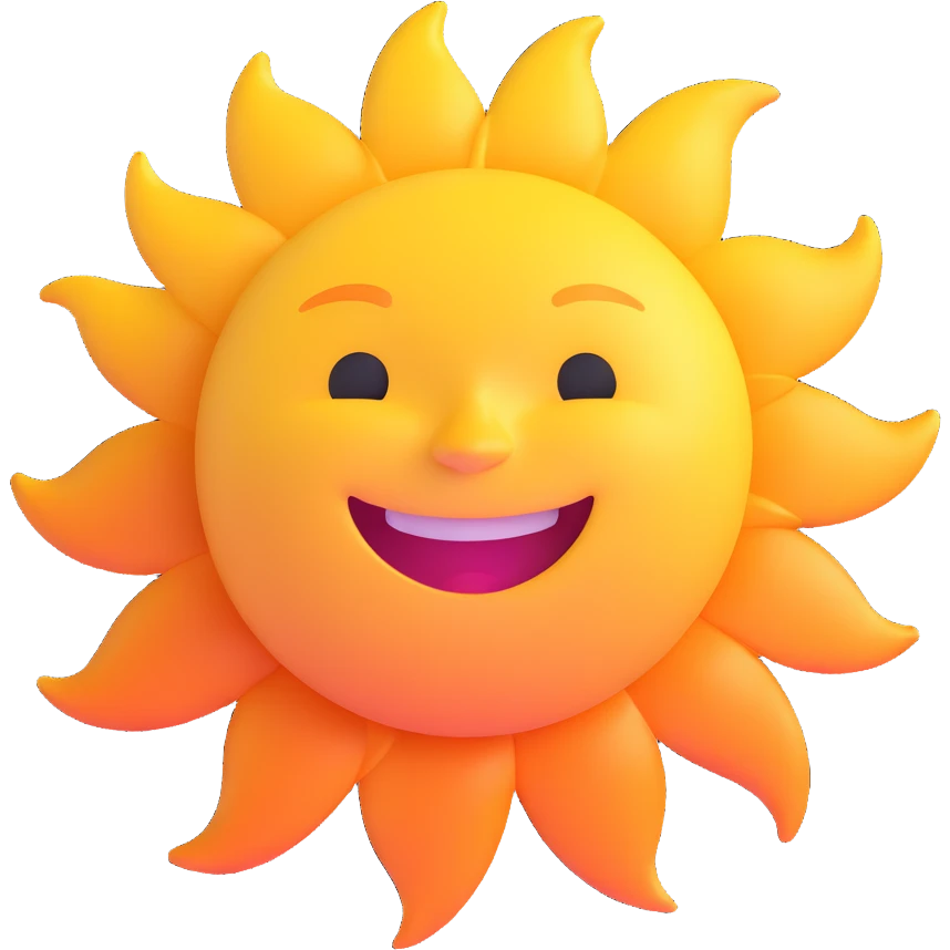 smiling sun emoji