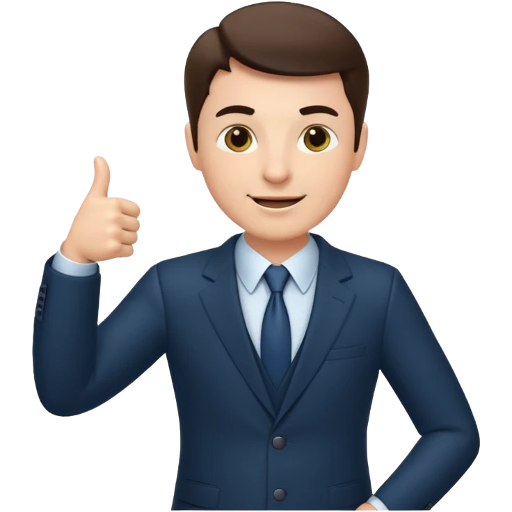 boss on a phone call, giving a thumbs up emoji