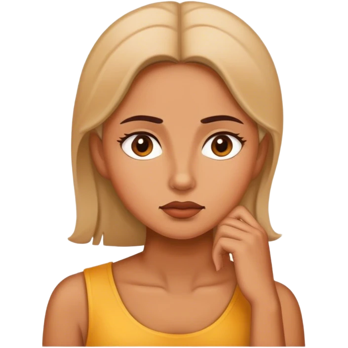 Woman thinking emoji