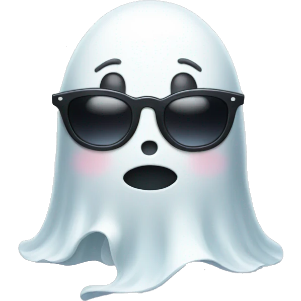 a cute ghost with sunglasses emoji