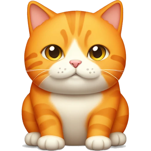 Orange chubby cat emoji