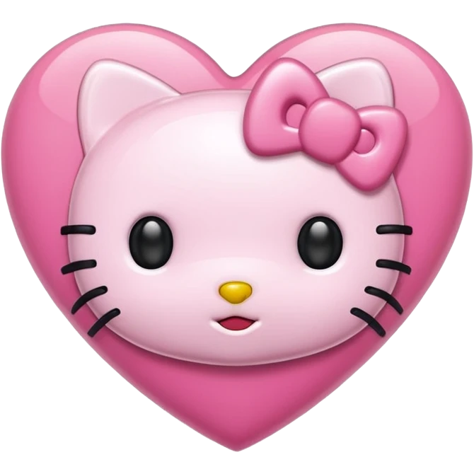 Heart, hello kitty emoji