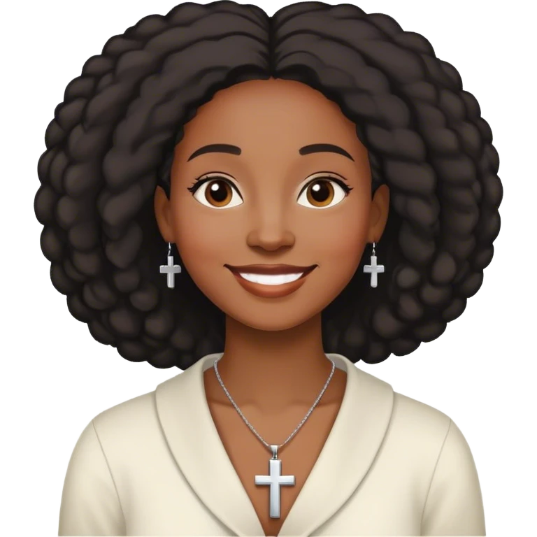Une femme chrétienne noir  emoji
