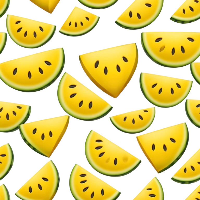 Yellow watermellon heart emojy emoji