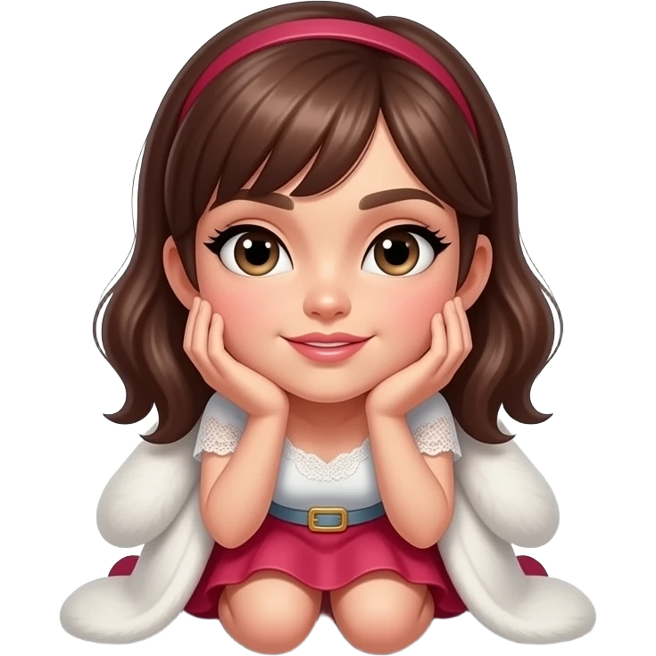 make a naughty sexual and seductive that just says the word "primal"  shows a girl on her knees emoji