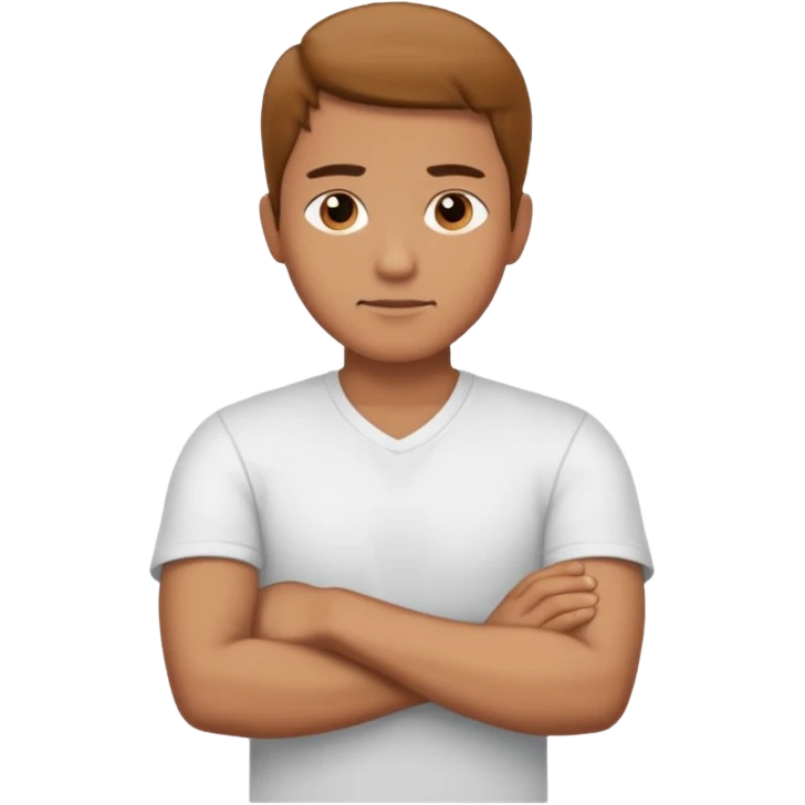 Man crossing his arm emoji
