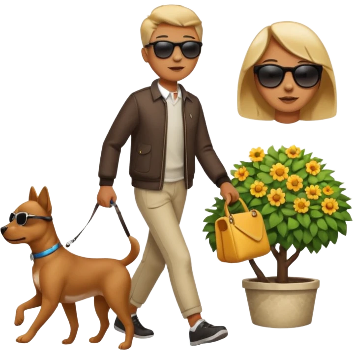 walking with dog emoji