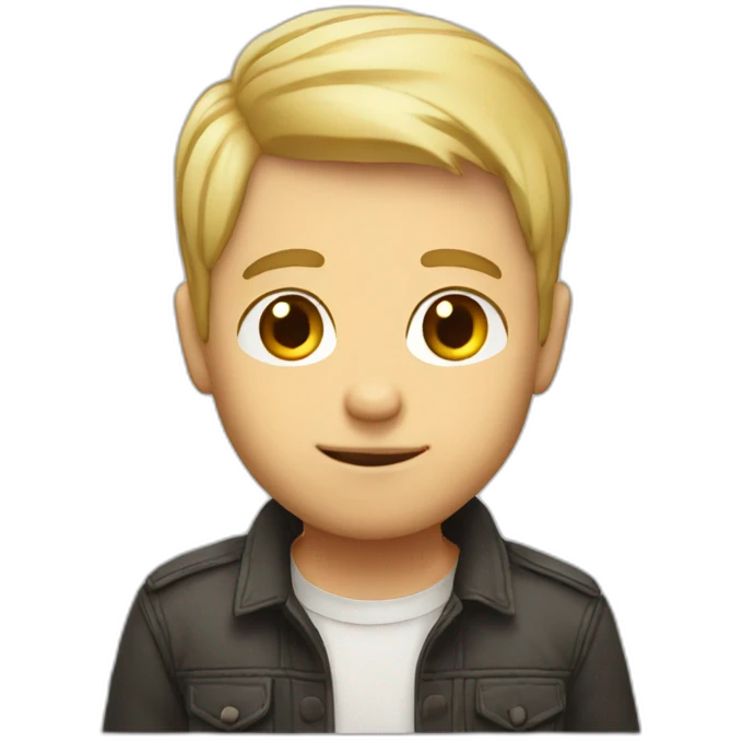 Small guy short blond hair with beer emoji