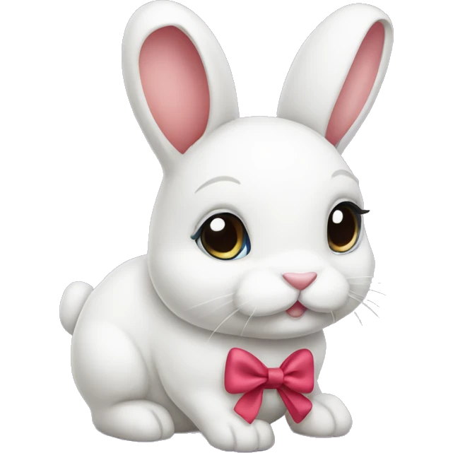 Bunny with a bow emoji