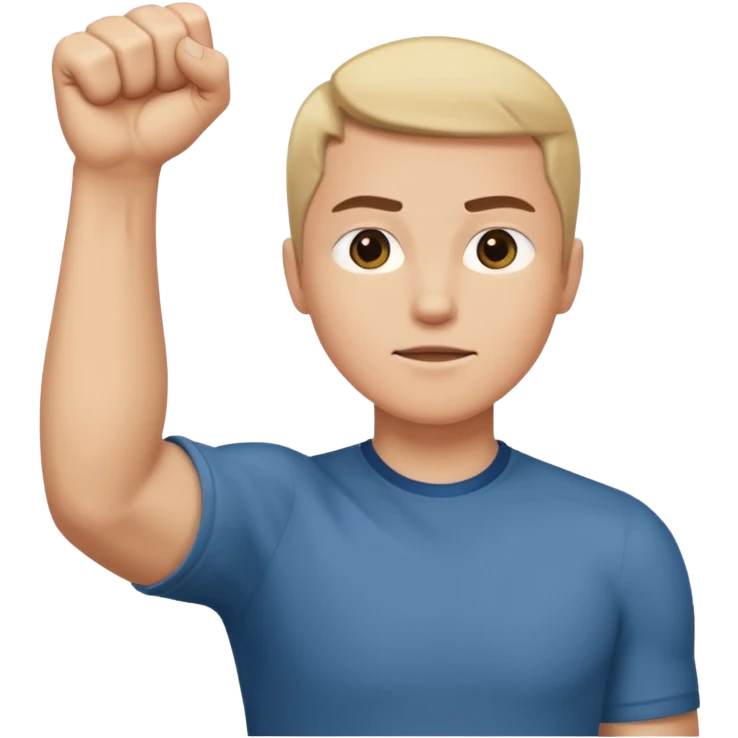 Bras tendu à l’horizontal avec le point fermé emoji