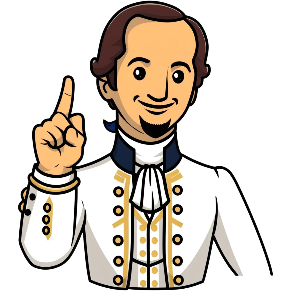 lin manuel miranda as alexander hamilton sticking up the middle finger while smiling emoji