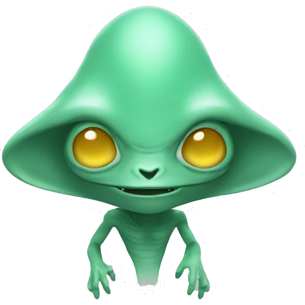 a big alien emoji