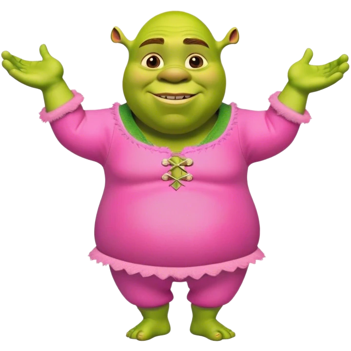 shrek shrek shrek in pink emoji