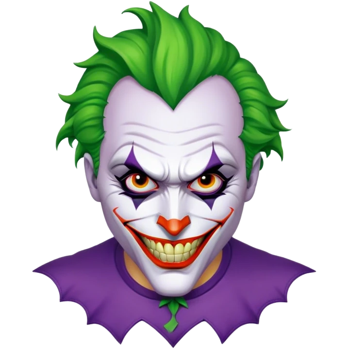 The Joker wearing a T-shirt that says wow emoji