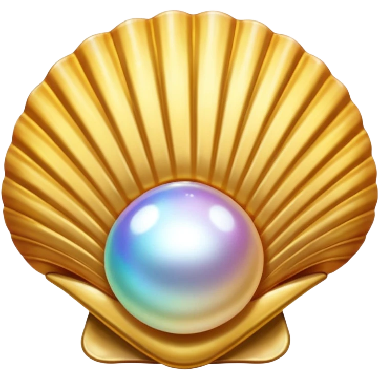 OpenSea gold shell with pearl emoji