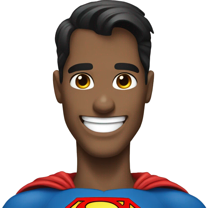 Emoji of superman smiling  emoji