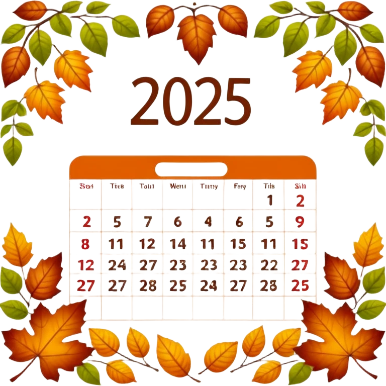 fall 2025 calendar emoji