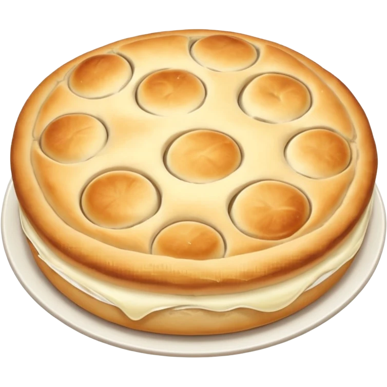 round focaccia classic white emoji