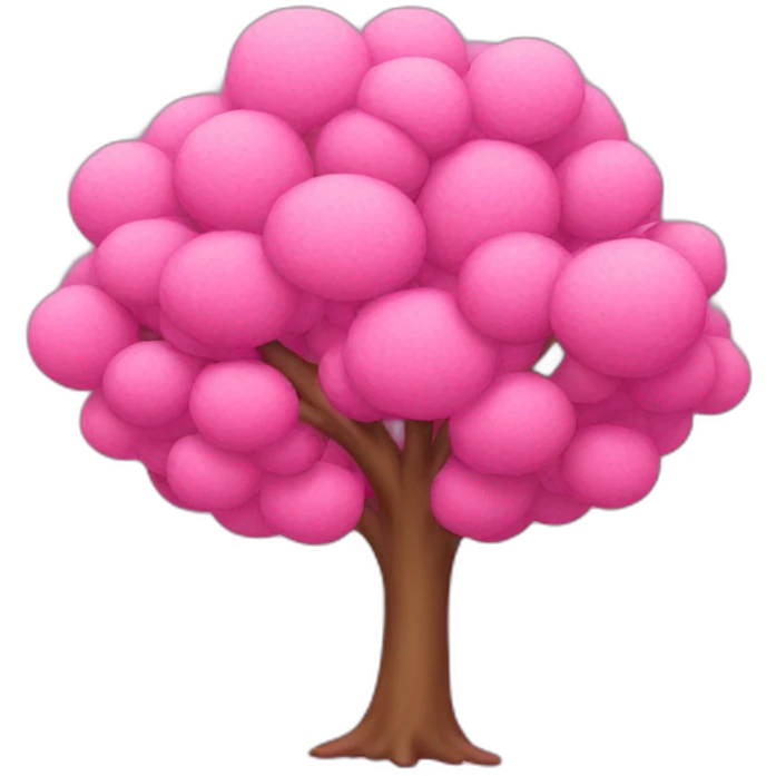 Pink tree emoji