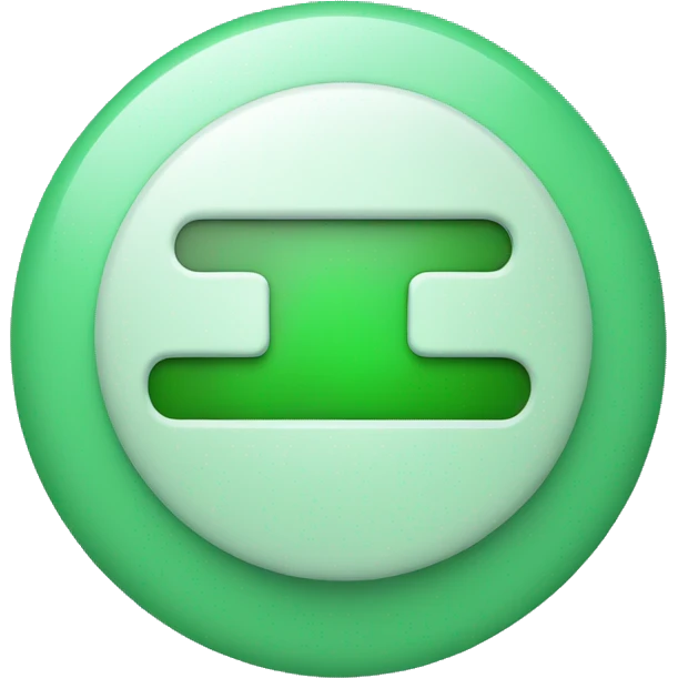 pause button round green emoji