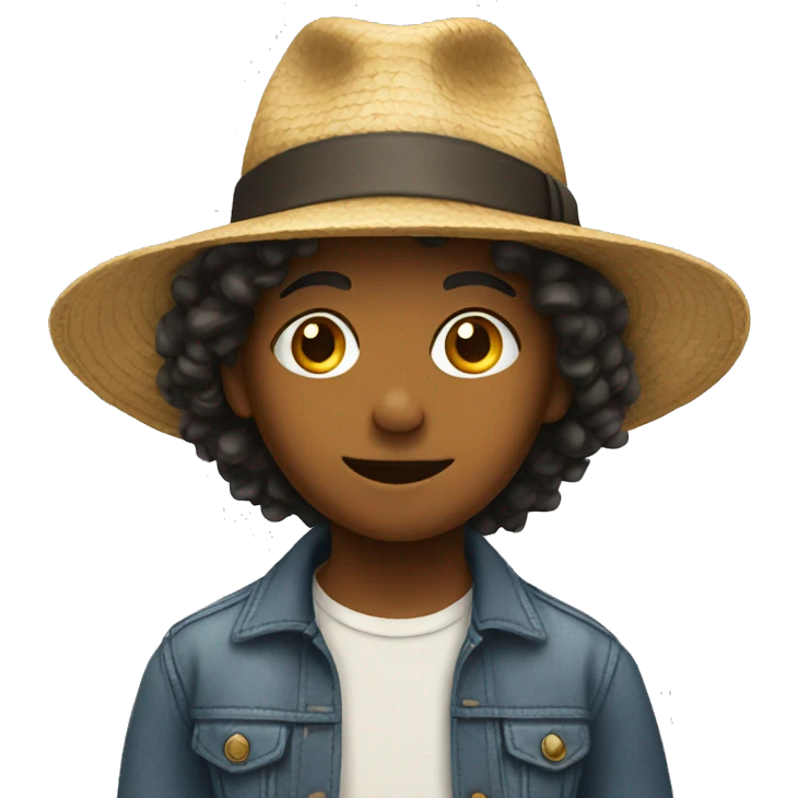 child with a hat emoji