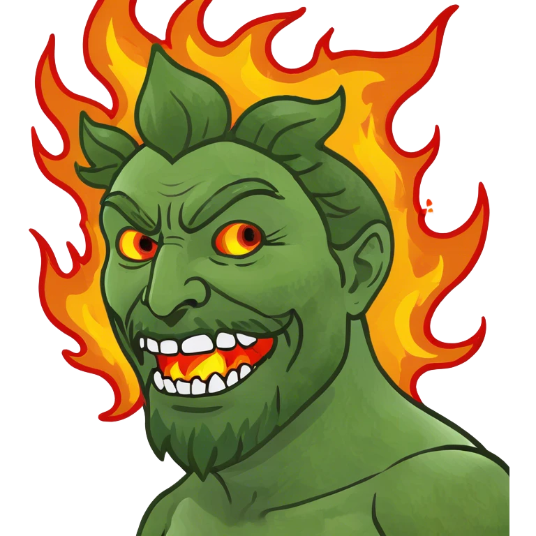man on fire emoji