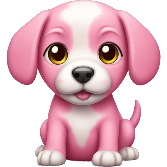 Pink puppy emoji