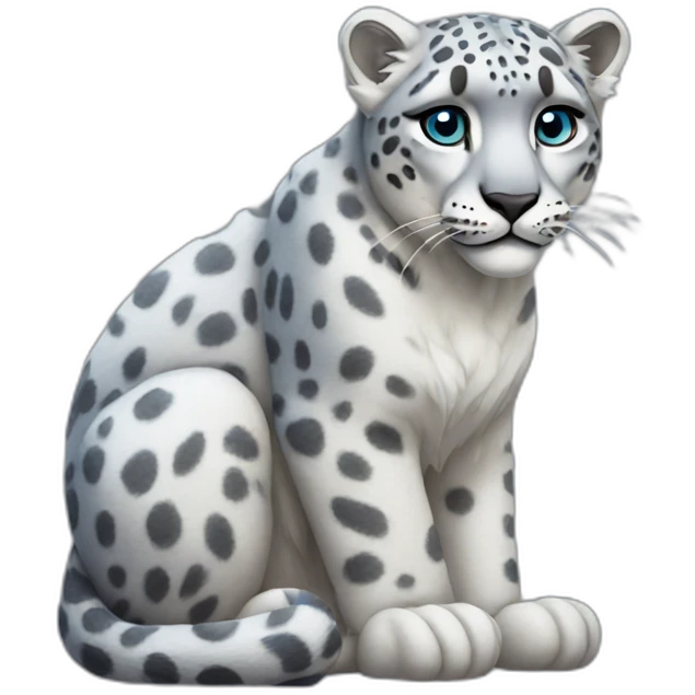 sad snow leopard emoji