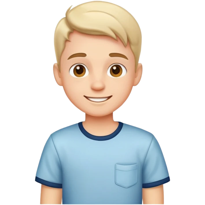 happy boy in stylish shirt emoji