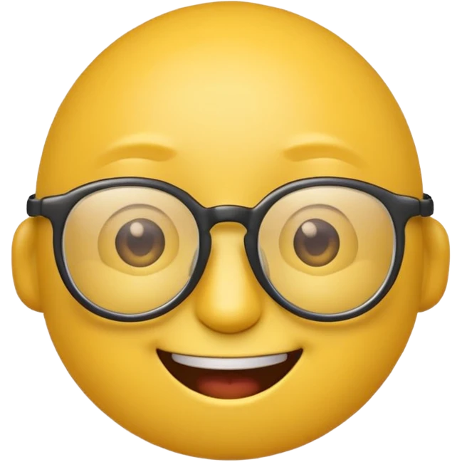 yellow emoji in glasses emoji
