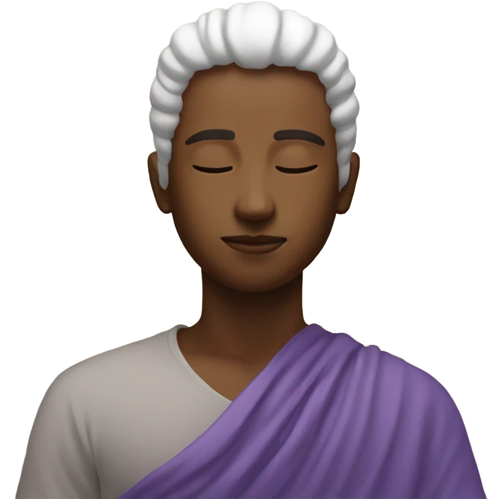 meditation with energy emoji