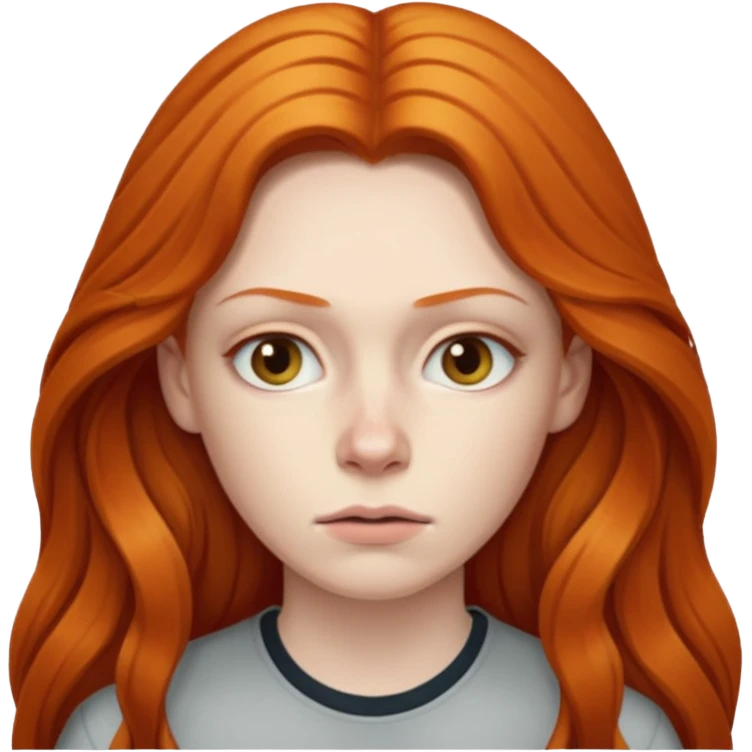 ginger prisoner long haired woman mug shot with bg emoji