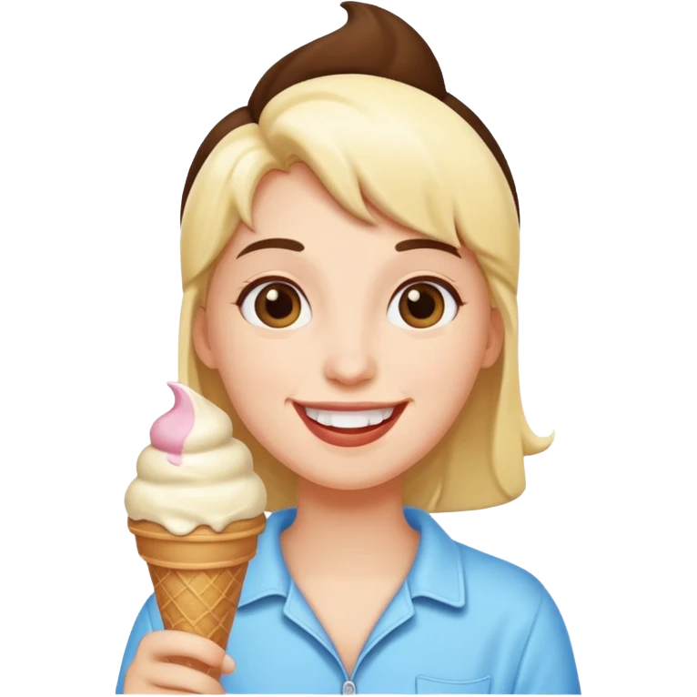 Moi avec une glace  emoji