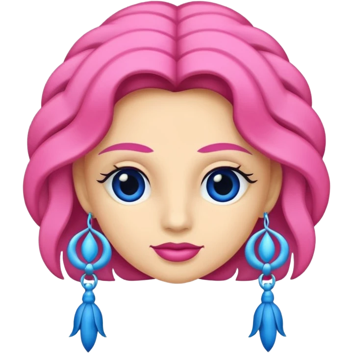 Crie uma rosa azul, com espinhos sem ser pessoas,  emoji