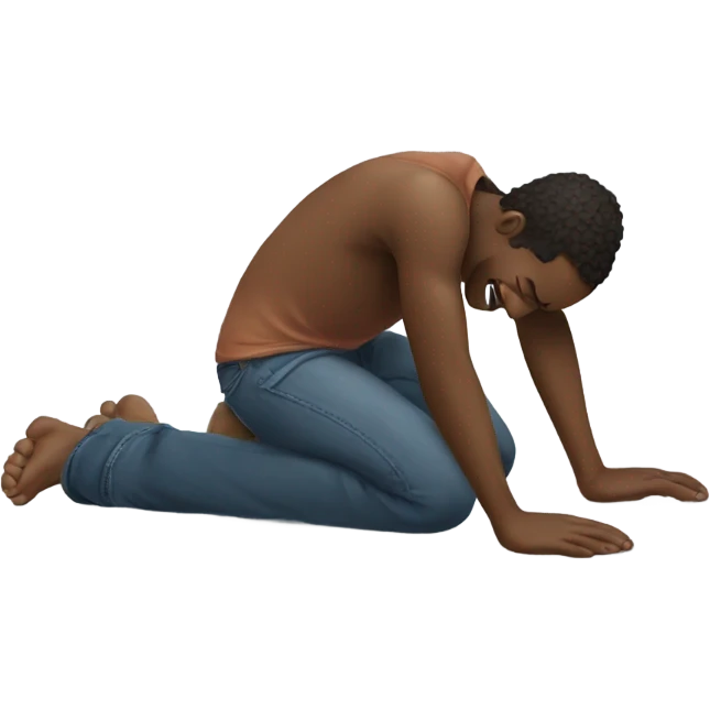 Black person crying laughing on their back with feet on the floor  emoji