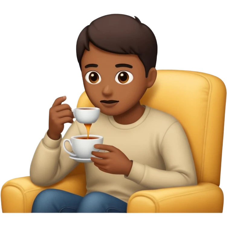 Tea and scary movie emoji