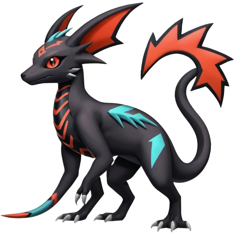 Salandit-Noivern-Umbreon-Silvally-fusion (full body) emoji