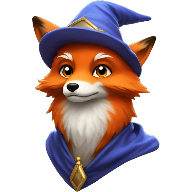 furry fox with wizard hat emoji