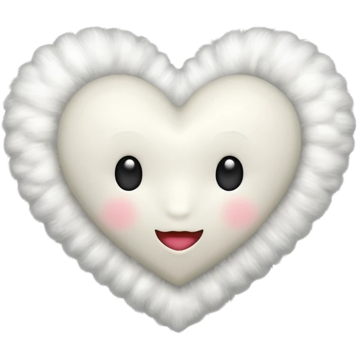 white heart with velvet texture emoji