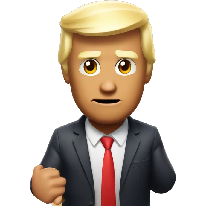 Emoji of Donald Trump as a Fortnite style character emoji