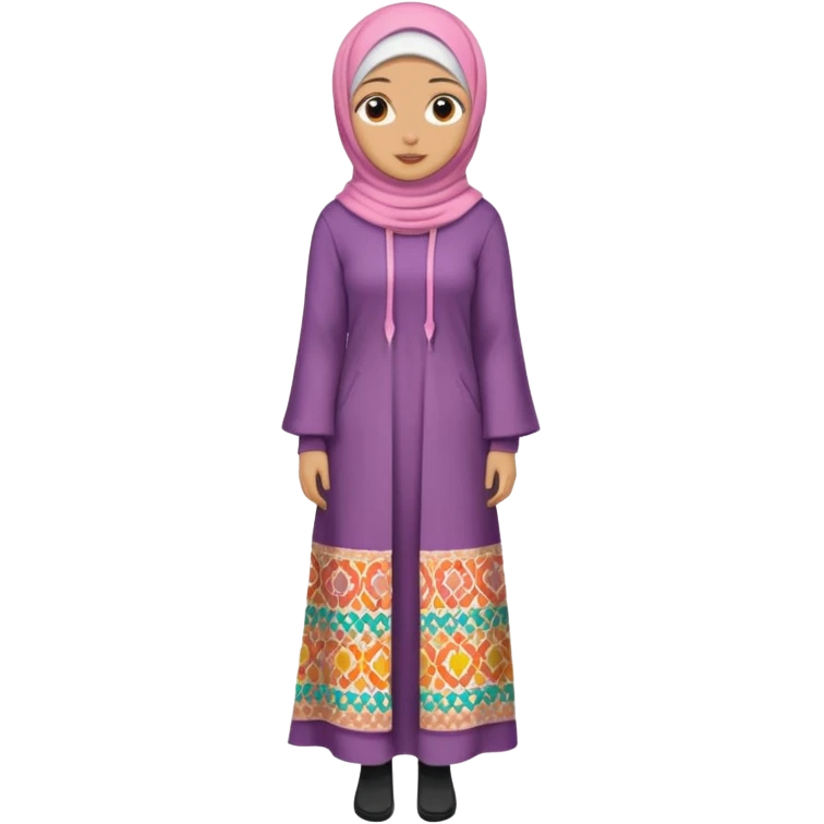 Голая девушка в полный рост в хиджабе emoji