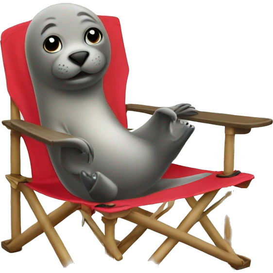seal in a camp chair emoji
