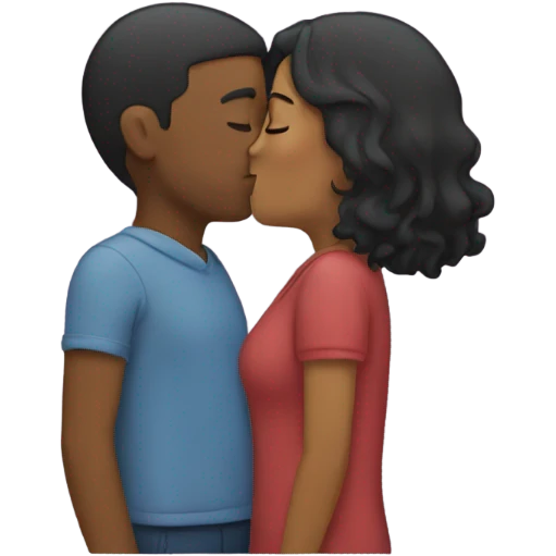 Couple kissing emoji