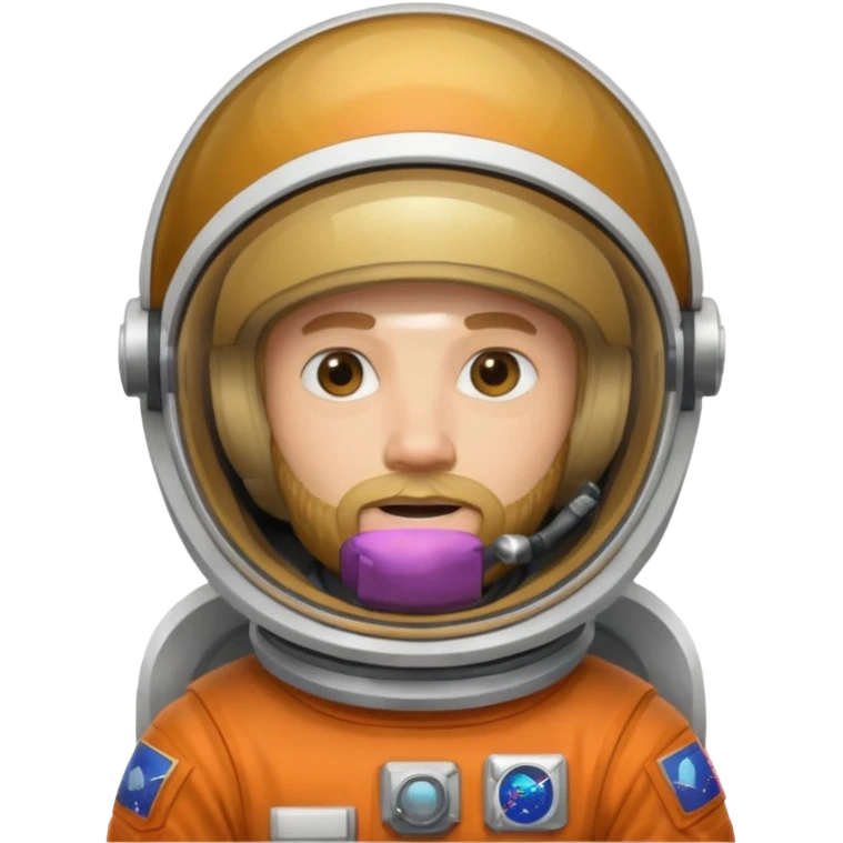 bearded blonde astronout emoji