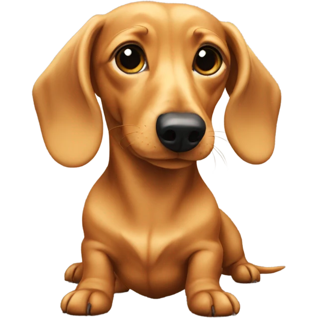blonde dachshund emoji