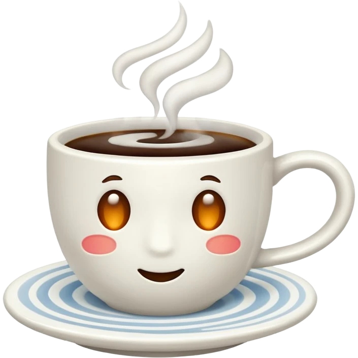 coffee cup no face emoji