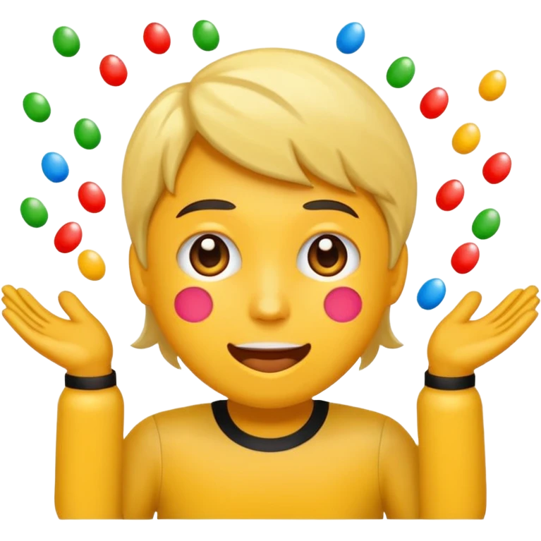 Erstell mir ein Emoji wo jemand ein Rennen gewinnt mit Konfetti emoji