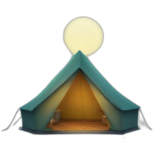 Tent in winter woods  emoji